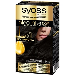 Фарба для волосся Syoss Oleo Intense 1-10 Глибокий чорний 115 мл