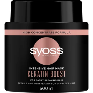Маска для волос Syoss Keratin Boost Интенсивная для ломких волос 500 мл