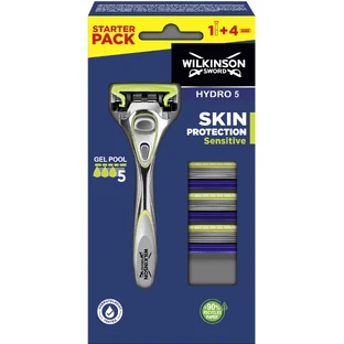 Бритва Wilkinson Sword Hydro 5 Sensitive Clampack + 4 сменные картриджи