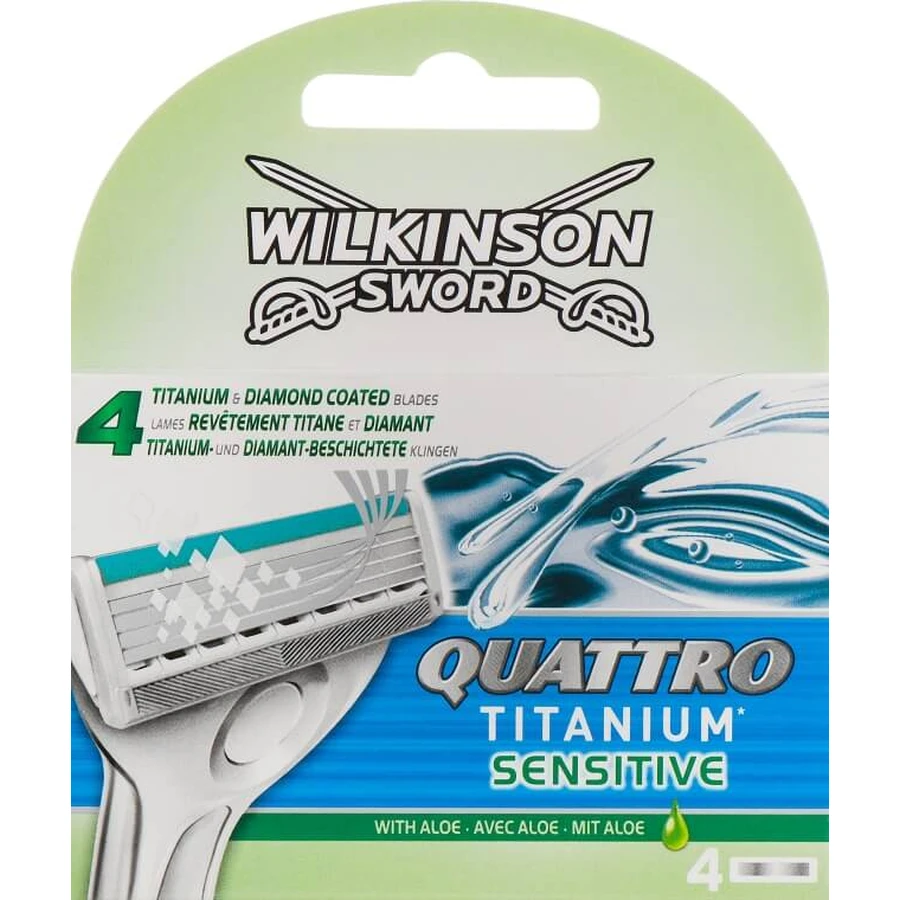 Змінні касети Wilkinson Sword Quattro Titanium Sensitive 4 шт.: ціни та характеристики