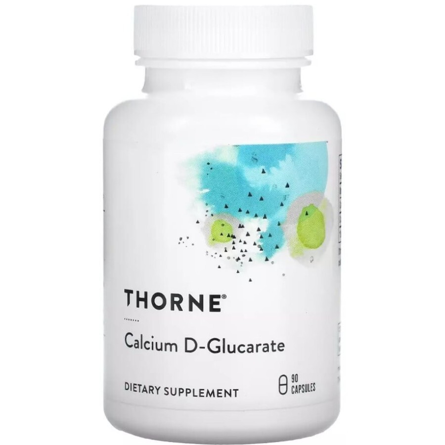 D-глюкарат кальция, 500 мг, Calcium D-Glucarate, Thorne Research, 90 капсул	: цены и характеристики