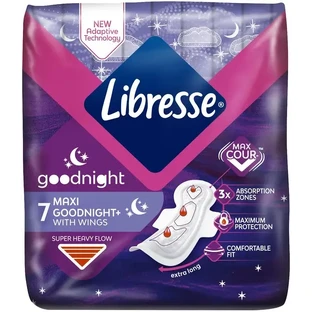 Прокладки гігієнічні Libresse Maxi Goodnight, 7 шт