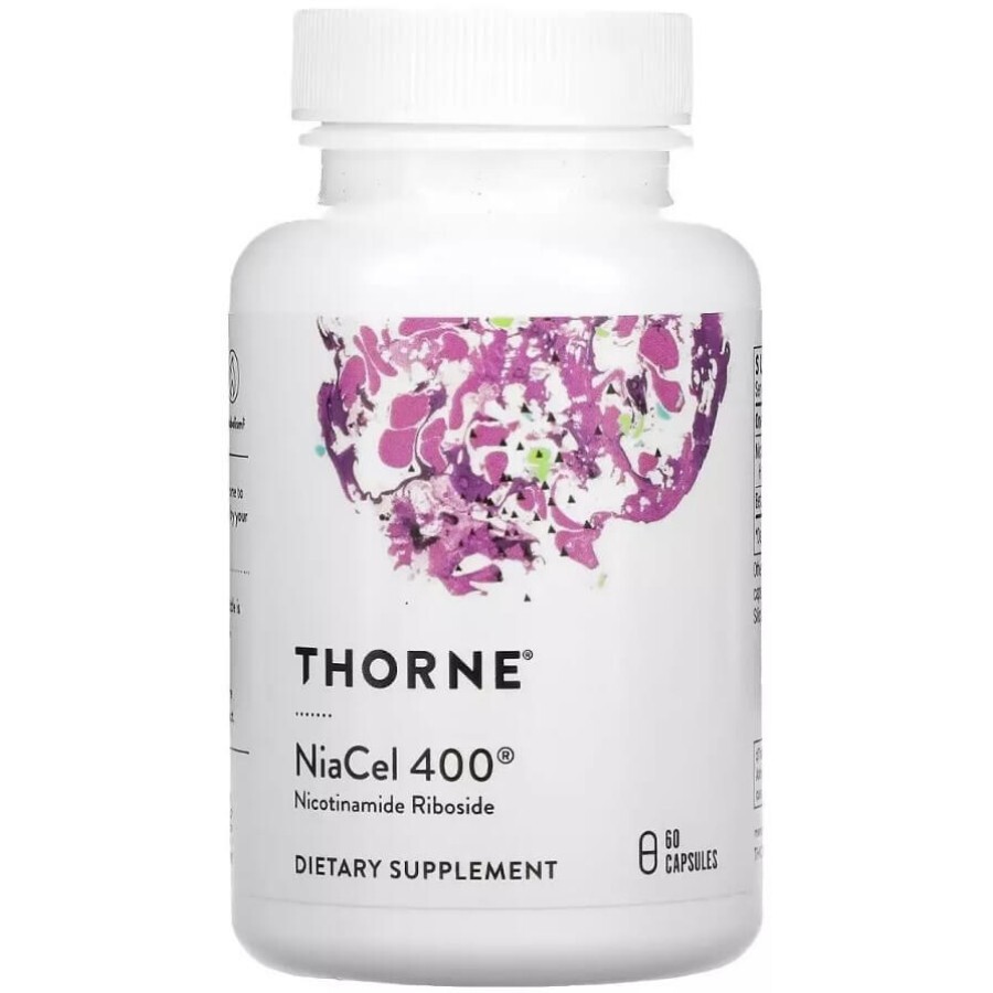 Нікотинамід Рибозид, 415 мг, Nicotinamide Riboside, NiaCel 400, Thorne Research, 60 капсул: ціни та характеристики