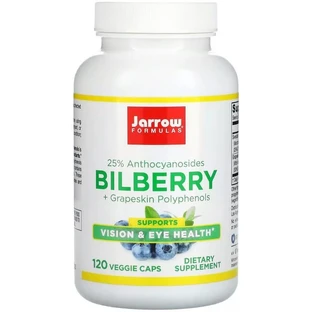 Комплекс поліфенолів із чорниці та шкірки винограду, 280 мг, Bilberry + Grapeskin Polyphenols, Jarrow Formulas, 120 вегетаріанських капсул