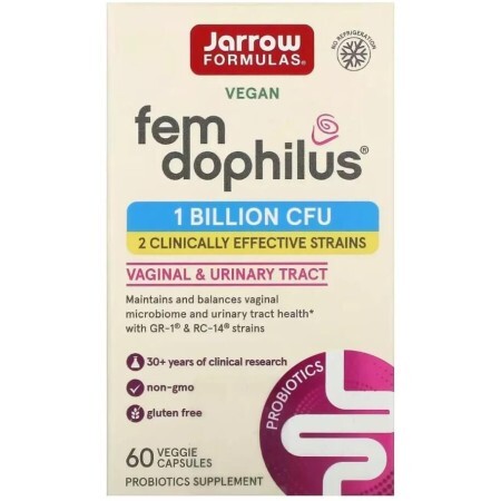 Пробиотики Для Женщин, Женский дофилус, 1 млрд КОЕ, Women's Fem Dophilus, Jarrow Formulas, 60 вегетарианских капсул