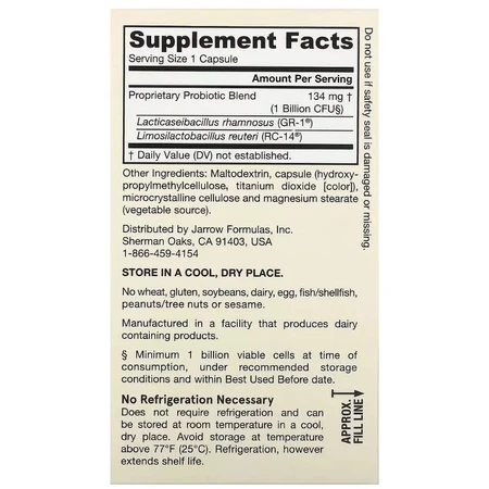 Пробіотики Для Жінок, Жіночий дофілус, 1 млрд КУО, Women's Fem Dophilus, Jarrow Formulas, 60 вегетаріанських капсул: ціни та характеристики