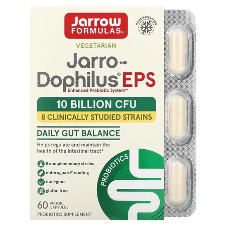 Jarrow Formulas, Jarro-Dophilus® EPS, пробиотики, 60 вегетарианских капсул (5 млрд КОЕ в капсуле): цены и характеристики