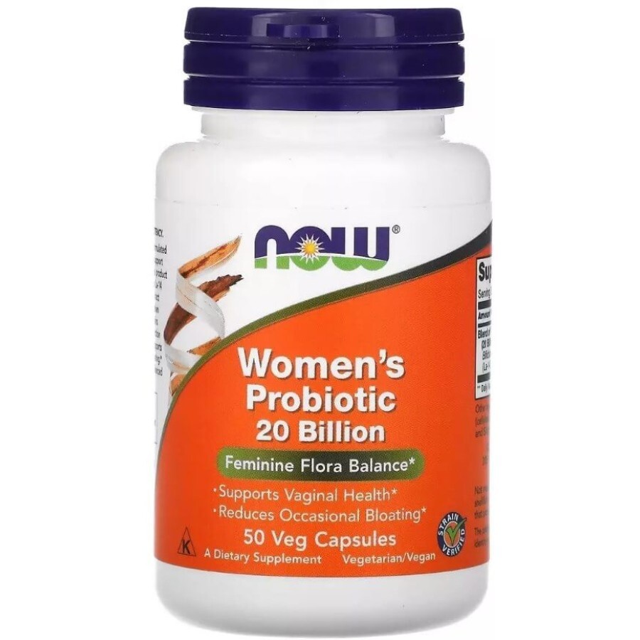 Пробіотики Для Жінок, 20 млрд КУО, Woman's Probiotic, 20 Billion, Nоw Foods, 50 вегетаріанських капсул: ціни та характеристики