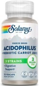 Ацидофіли, Пробіотик та пребіотик морквяного соку, Acidophilus 3 Strain Probiotic &amp; Prebiotic Carrot Juice, Solaray, 30 вегетаріанських капсул