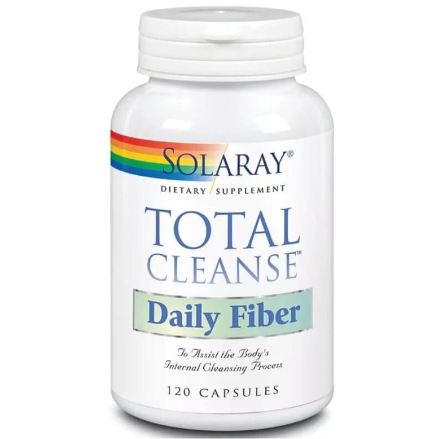 Полная очистка, Total Cleanse Daily Fiber, Solaray, 120 капсул: цены и характеристики
