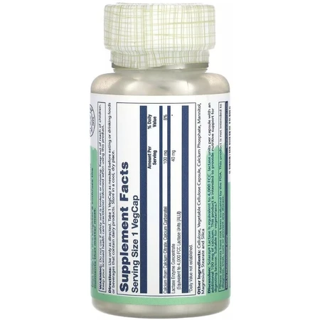 Лактаза, 40 мг, Lactase, Solaray, 100 вегетарианских капсул: цены и характеристики