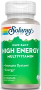 Мультивитамины, Once Daily High Energy, Solaray, 30 вегетарианских капсул