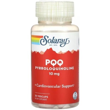 Пирролохинолин, 10 мг, PQQ, Solaray, 30 вегетарианских капсул