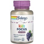 Підтримка дитячої зосередженості, смак винограду, Kids Focus, Solaray, 60 жувальних таблеток: ціни та характеристики
