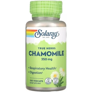 Ромашка, 350 мг, Chamomile, Solaray, 100 вегетаріанських капсул
