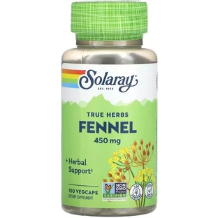 Фенхель, 450 мг, Fennel, Solaray, 100 вегетарианских капсул