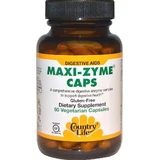 Мульти-ферментная добавка, Maxi-Zyme Caps, Country Life, 60 вегетарианских капсул
