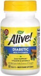 Диабетические мультивитамины, Alive! Diabetic Multivitamin, Nature&#39;s Way, 60 таблеток