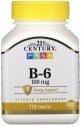 Витамин B-6, 100 мкг, 21st Century, 110 таблеток