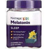 Мелатонин для детей от 4 лет, 1 мг, вкус ягод, Melatonin, Ages 4+, Natrol, 90 жевательных конфет