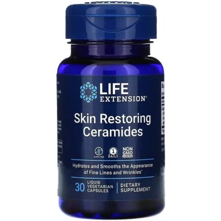 Керамиды для восстанавления кожи, Skin Restoring Ceramides, Life Extension, 30 жидких вегетарианских капсул