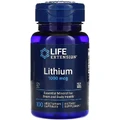 Літій, 1000 мкг, Lithium, Life Extension, 100 вегетаріанських капсул