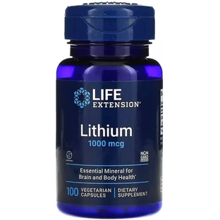 Літій, 1000 мкг, Lithium, Life Extension, 100 вегетаріанських капсул