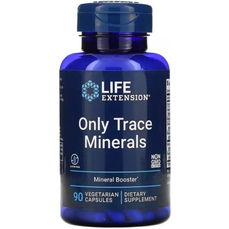 Минералы, Only Trace Minerals, Life Extension, 90 вегетарианских капсул