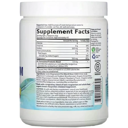 Магній Цільнохарчовий, смак малини та лимона, Whole Food Magnesium Powder, Garden of Life, 198,4 г: ціни та характеристики
