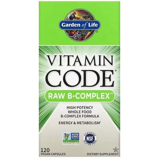 Сырые Витамины В-комплекс, RAW B-Complex, Garden of Life, 120 вегетарианских капсул