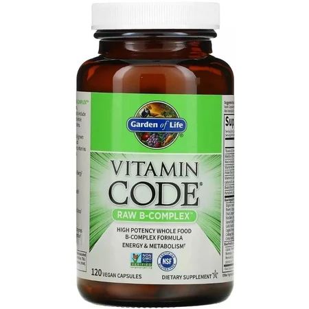 Сырые Витамины В-комплекс, RAW B-Complex, Garden of Life, 120 вегетарианских капсул: цены и характеристики