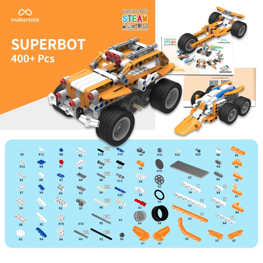 Конструктор Makerzoid Superbot Educational Building Blocks: цены и характеристики