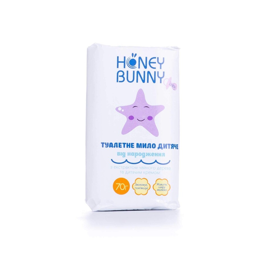 Мыло туалетное Honey Bunny, детское, с кремом и экстрактом чайного дерева, 7 0г: цены и характеристики