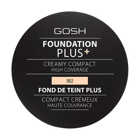 Компактный тональный крем Gosh Copenhagen Foundation Plus+ Creamy Compact High Coverage, 02, Ivory, 9 г