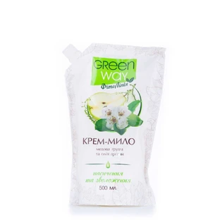 Мыло жидкое Green Way с нежным кремом экстракт груши и и масло арганы дой-пак, 500 мл