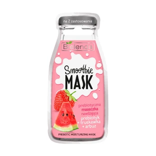 Маска для обличчя Bielenda Smoothie mask зволожуюча, пребиотик + полуниця + кавун, 10 г