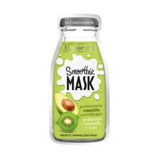 Маска для лица Bielenda Smoothie mask нормализующая, пребиотик + авокадо + киви, 10 г