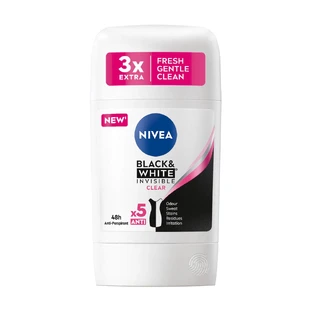 Антиперспірант-стік Nivea Clear Black & White Invisible Clear 48H жіночий, 40 мл