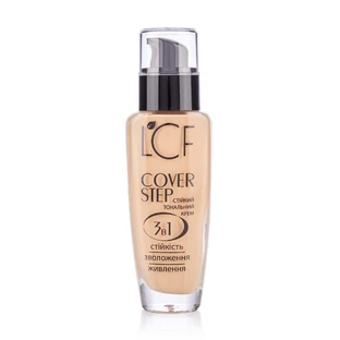 Стійкий тональний крем для обличчя LCF Cover Step 3 в 1, тон 02, 30 мл
