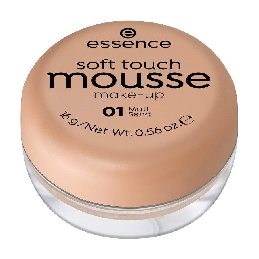 Тональний мус для обличчя Essence Soft Touch Mousse Make-Up, 01 Matt Sand, 16 г: ціни та характеристики