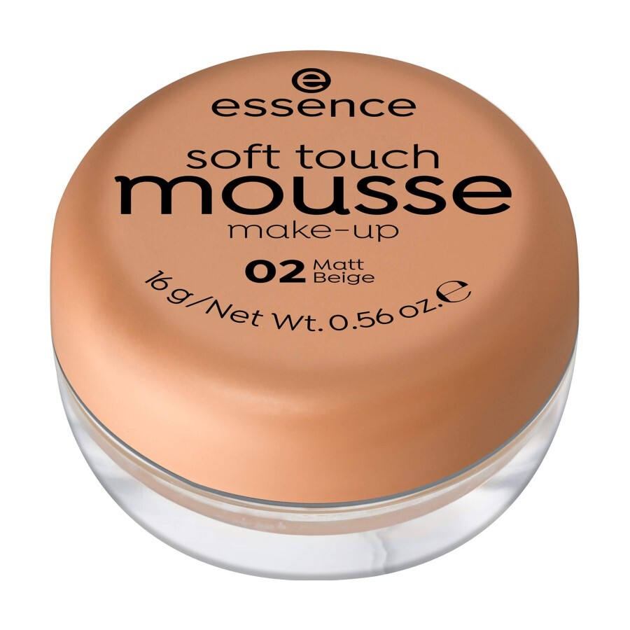 Тональний мус для обличчя Essence Soft Touch Mousse Make-Up, 02 Matt Beige, 16 г: ціни та характеристики
