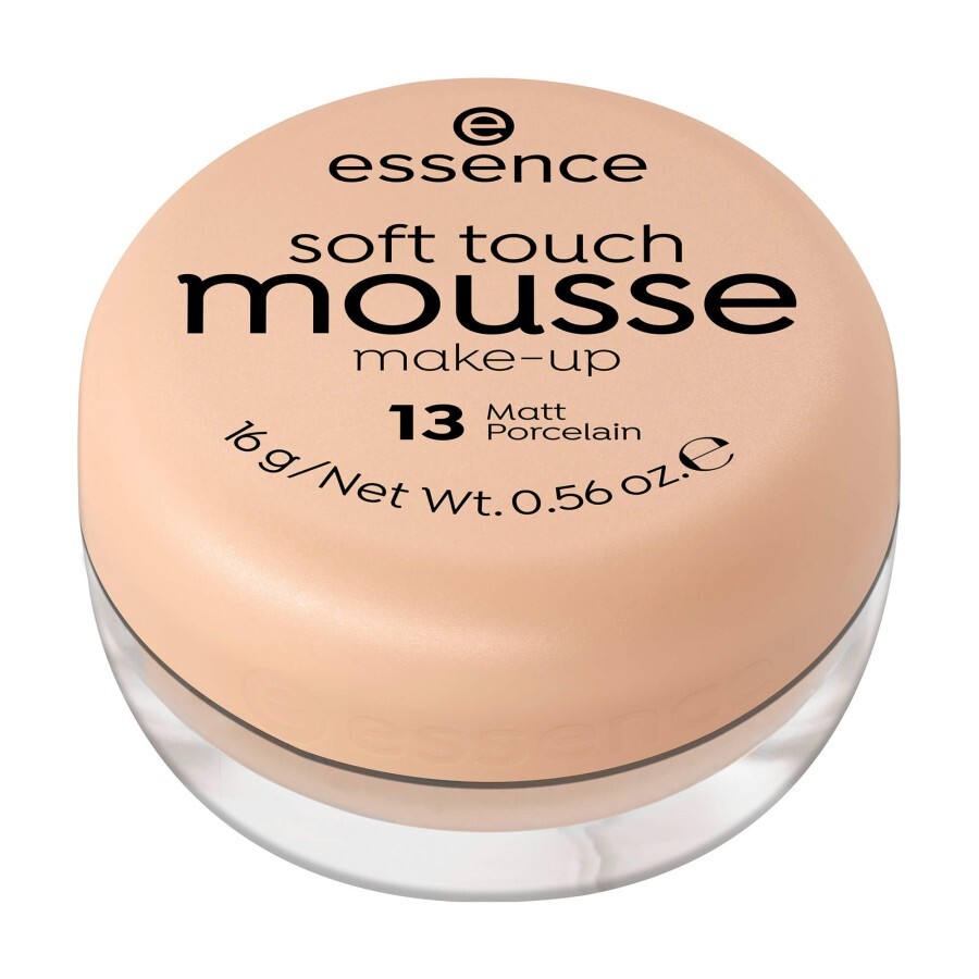 Тональний мус для обличчя Essence Soft Touch Mousse Make-Up, 13 Matt Porcelain, 16 г: ціни та характеристики