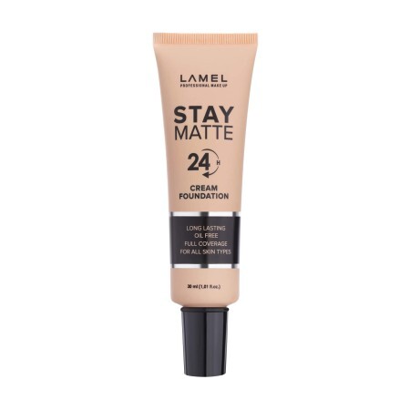 Матуючий тональний крем для обличчя Lamel Professional Stay Matte 24H Cream Foundation, 401, 30 мл