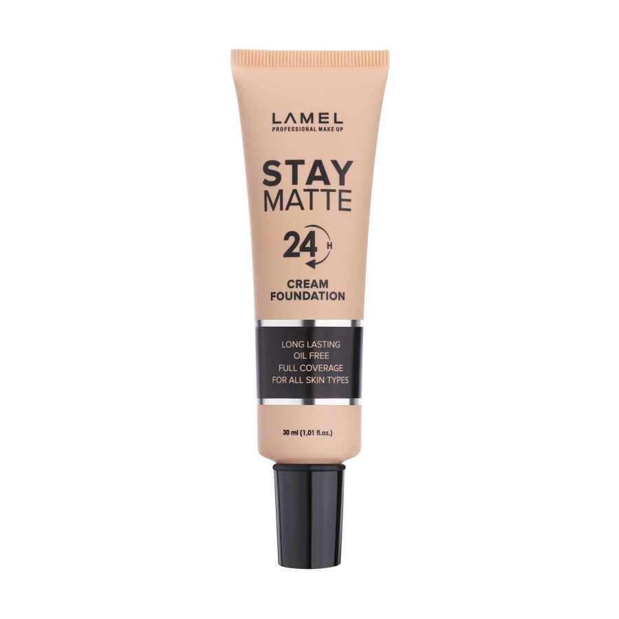 Матуючий тональний крем для обличчя Lamel Professional Stay Matte 24H Cream Foundation, 401, 30 мл: ціни та характеристики