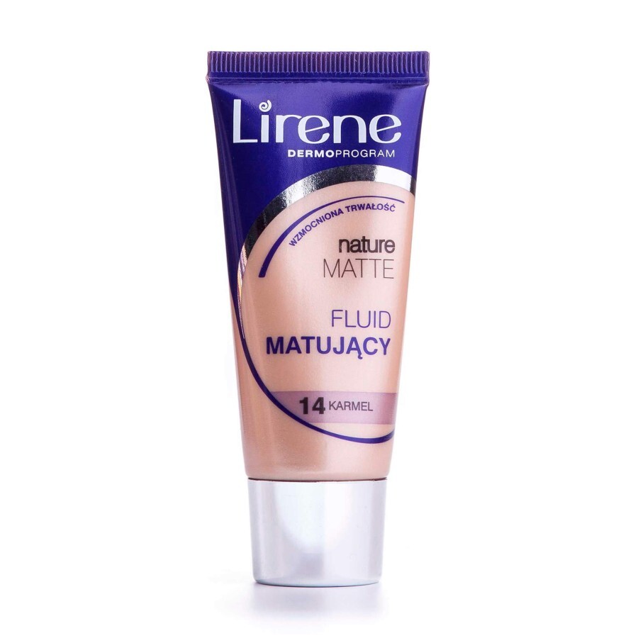 Матуючий тональний флюїд для обличчя Lirene Nature Matte Fluid, 14 Carmel, 30 мл: ціни та характеристики
