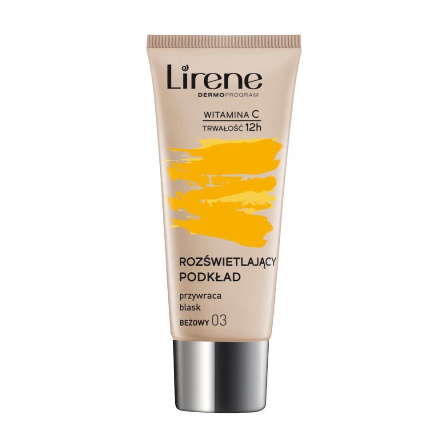 Тональный крем-флюид для лица Lirene Brightening Fluid with Vitamin C 03 бежевый, 30 мл: цены и характеристики