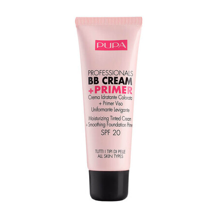 Увлажняющий BB-крем для лица Pupa Professionals BB Cream + Primer, SPF 20, 001 Nude, 50 мл