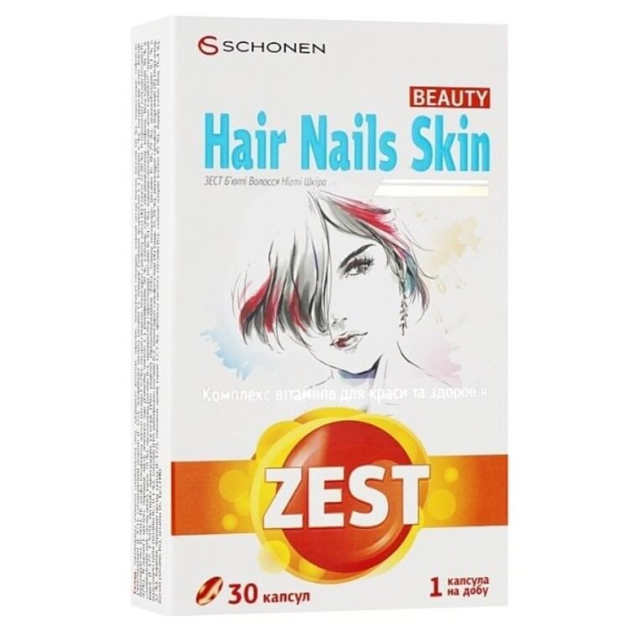 Зест Бьюти (Zest Beauty) волосы, кожа, ногти капсулы, 30 шт.: цены и характеристики