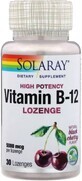 Вітамін B12, 5000 мкг, смак натуральної чорної вишні, Solaray, 30 льодяників
