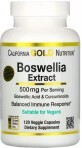 Экстракт босвеллии с куркумой, 250 мг, Boswellia Extract, Plus Turmeric Extract, California Gold Nutrition, 120 вегетарианских капсул
